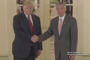 Singapore PM meets Trump ahead of summit